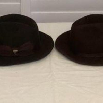 MMB078 Four Dark Brown Wool Hats XL