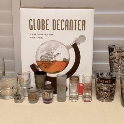 MMB141 Globe Decanter, Las Vegas Shot Glasses & More!