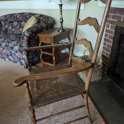 French Ladderback Rush Seat Chair
