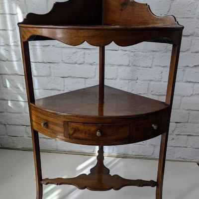 Antique Victorian Corner Washstand