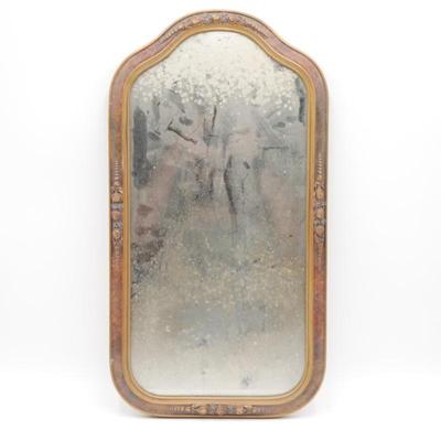 Antique Art Deco 1920's Etched Glass Mirror