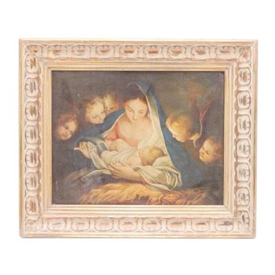 Framed Fine Art Painting "Holy Night" By Carlo Maratta