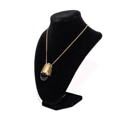 1970's Avon Eggplant Perfume Necklace