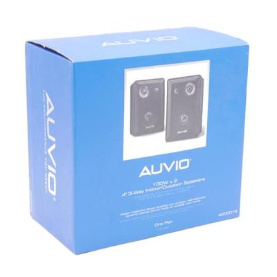 AUVIO 100W 4-Inch 3-Way Indoor/Outdoor Speakers (Pair)
