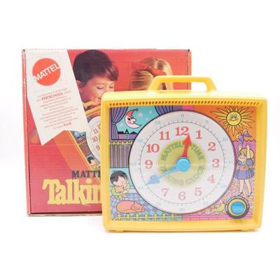 1970s Mattel-A-Time Talking Clock
