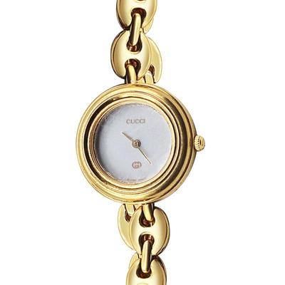 90s Gucci Change Bezel Dial Gold Watch For Women