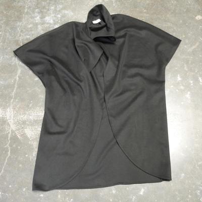 Neiman Marcus C'est Simone Long Black Wool Cape w/Scarf