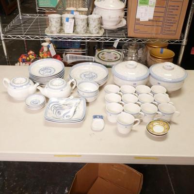 Chinese Blue Dragon Dining Set - 43 pieces