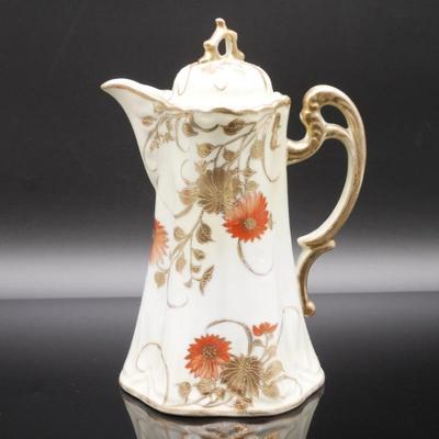 Hand-Painted Gilded Coffee Pot