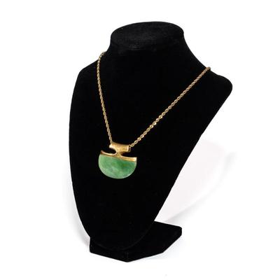 Vintage 70's Trifari Marbled Lucite Modernist Necklace