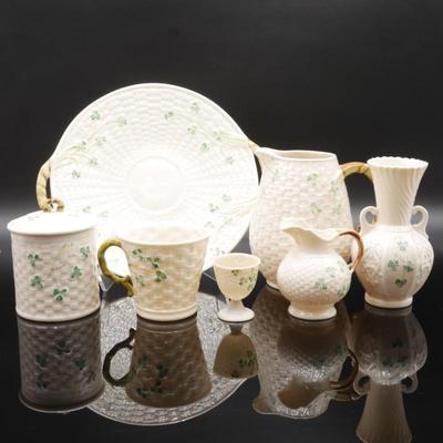 Belleek Shamrock Tableware (Set of 7)