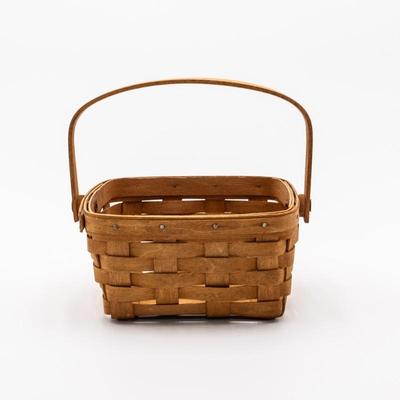 1993 Longaberger Small Square Berry Hand Woven Basket