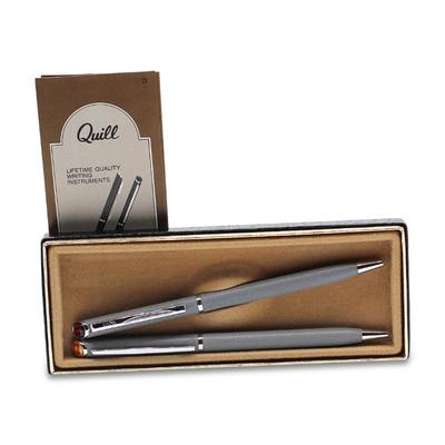 Quill Pocket Gray Slanted Top Ball Point Pen