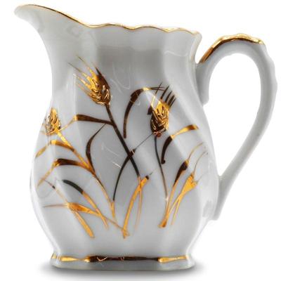 1950s Lefton China Hand-Painted Golden Leaf Design Pitcher