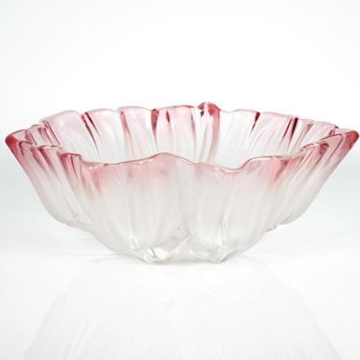 Mikasa Pink Frosted Glass Tulip Bowl