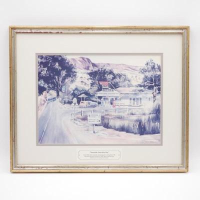 Framed Fine Art Print "Yosemite Junction Inn" w/ Signature By Leslie Rolfe