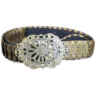 Ornate Golden Disc Stretch Belt