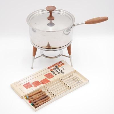 Mid Century Modern Fondue Set