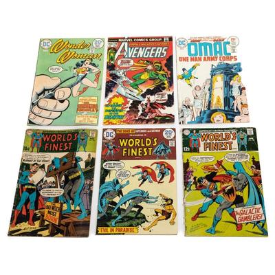 DC and Marvel Comics Lot: Wonder Woman, Avengers, Omac, Superman and Batman