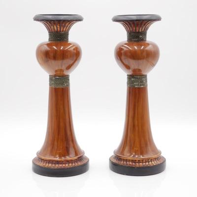 Pair of Pedestal Candle Holders