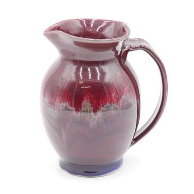 Burgundy Pottery Pitcher