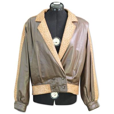 Jota U. Cueros Patterned Leather Jacket