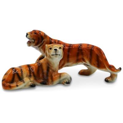 Tiger Figurines by Victoria Ceramics