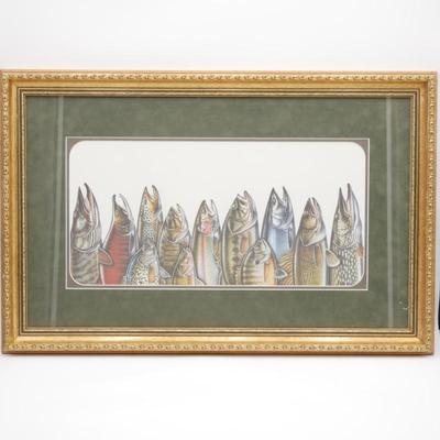 Framed Art Print "Freshwater Gamefish" By John Q Wright