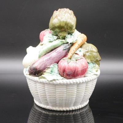 Italian Ceramic Vegetable Bowl Sculpture