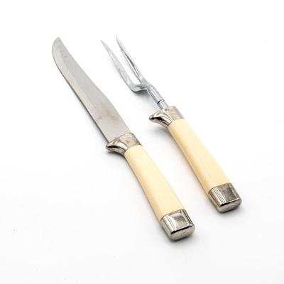 Regent Sheffield England Hollow Ground Meat Knife & Fork Serving Set