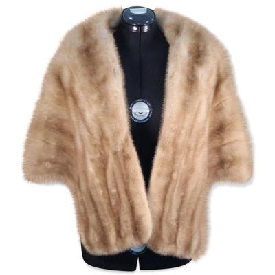 Vintage Bullock’s Pasadena Beige Fur Coat (Women’s)