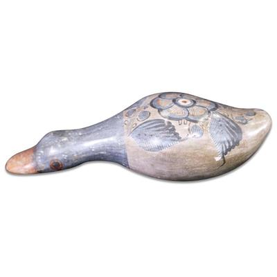 Signed Tonala Mexican Duck Art Pottery by Solis
