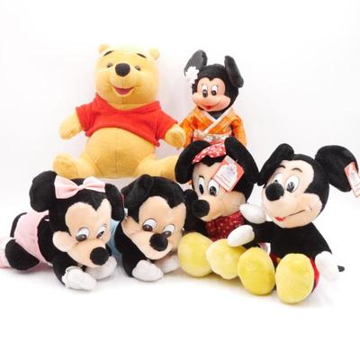 1980s Walt Disney Plush Toys, Set of 6