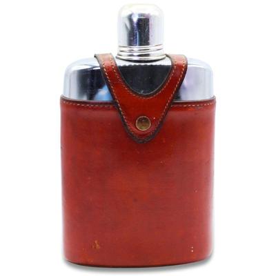 Mid-Century Bosca Flask in Leather Case