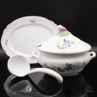 Italian Soup Tureen w/Floral Motif