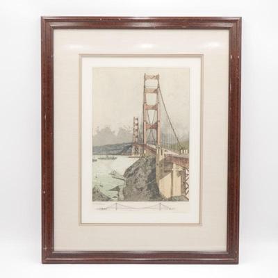 Framed & Signed Art Print "Golden Gate Bridge" By Josef Eidenberger