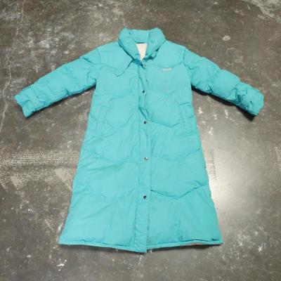 San Felice Sportswear Long Teal Puffer Coat Size 12