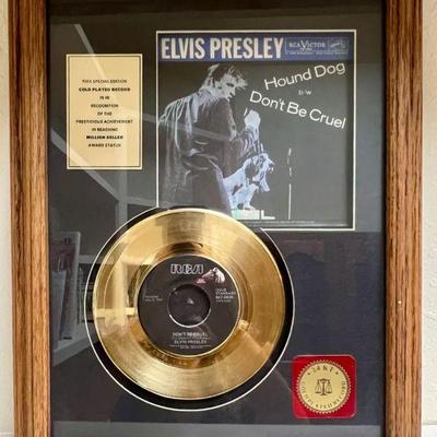 Elvis gold-plated record