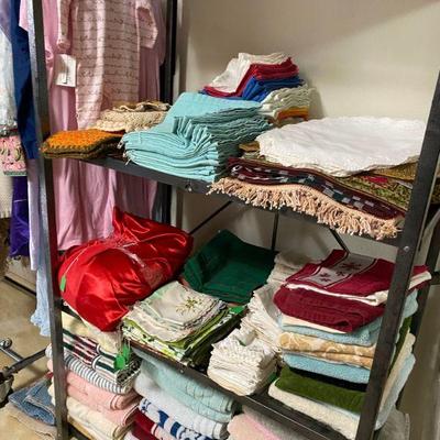 Textiles, hooked rugs, scrap material