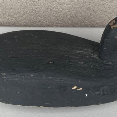 Vintage Hand Carved Duck Decoy With Glass Eyes - The Electric Storage Battery Co. Philadelphia  With Tag