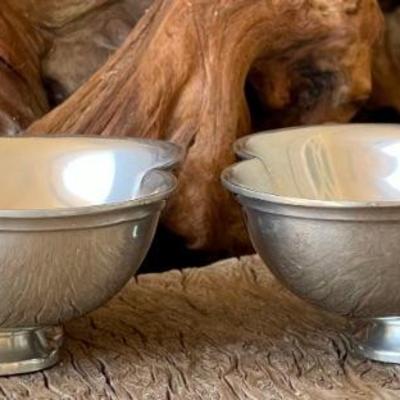 Pair Of Just Andersen Pewter 4 Clover Bowls Denmark No. 1292