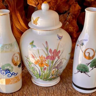 Japan Tokkury Bottles, Vintage Srednick Collection Ginger Jar