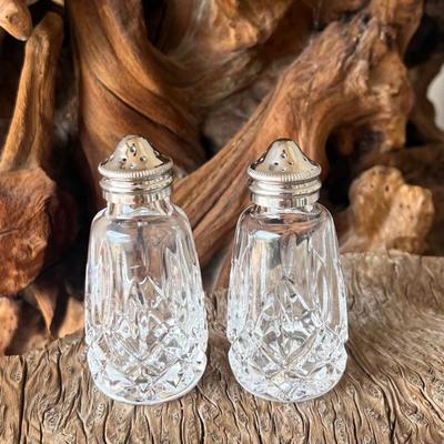 Vintage Pair Of Waterford Lismore Salt And Pepper Shakers Signed