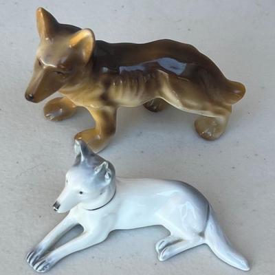 Vintage Japan And 4199 Germany Miniature Dog Figurines