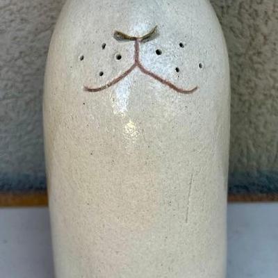 Happy Bunny Hand Made Pottery Double Candle Holder