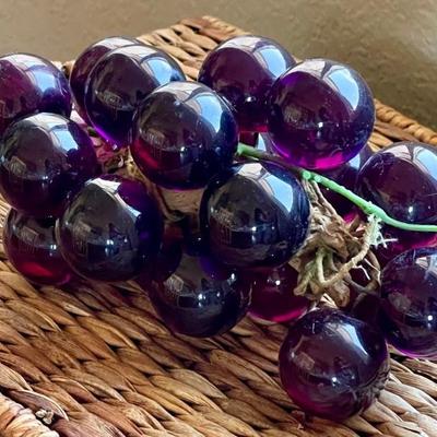 Hand Made Purple Resin Grapes
