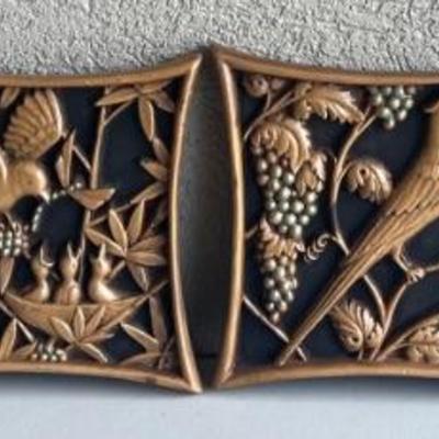 (4) MCM Plaster Bird And Butterfly Wall Hangings