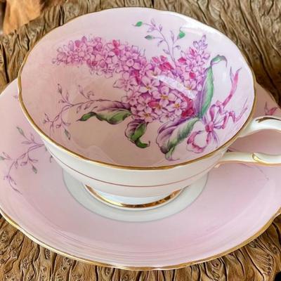 Paragon Fine China England Queen Mary Lilac Cup And Saucer