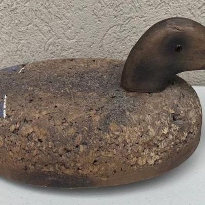 1940's Cork And Carved Wood Head Decoy With Swivel Head
