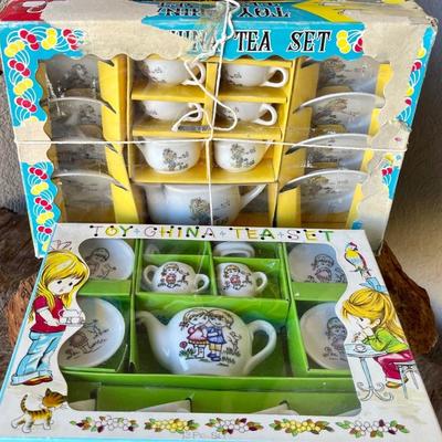 (2) Miniature Toy Tea Sets China IOB